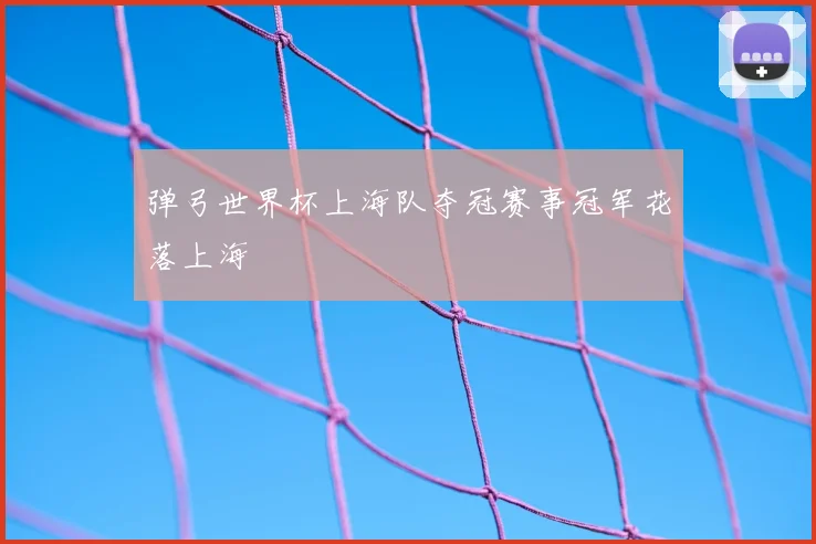 弹弓世界杯上海队夺冠赛事冠军花落上海